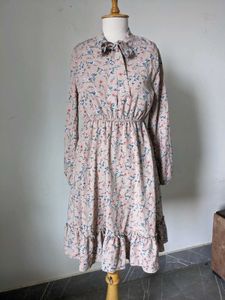 Chic Floral Print Midi Dress
