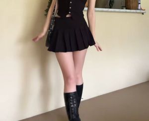 Pleated Black Skirt