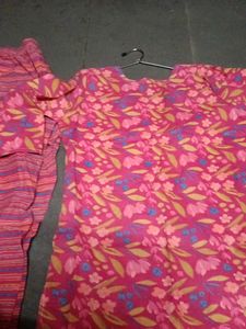 unused Floral Print Cotton Kurta set