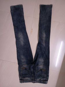 Stylish Blue Acid Wash Jeans