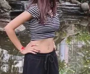 H&amp;M Striped Polo Crop Top