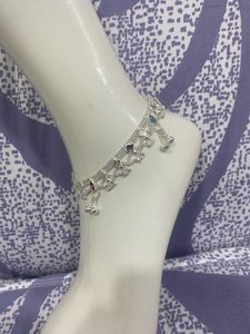 Silver Anklet with Tiny Bells