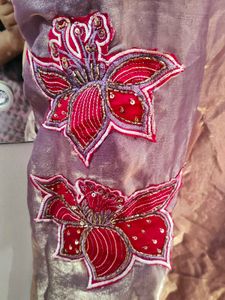 Lavender Assymetrical Sharara Set