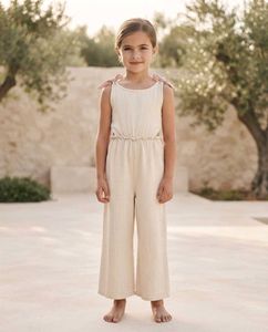 Cream Linen Jumpsuit