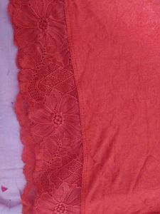 Red Lace Trim Tank Top