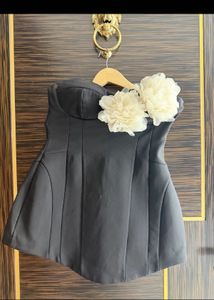 ZARA Chic Black Strapless Dress