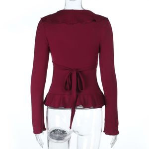 Chic Ruffled Long Sleeve Top