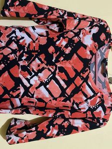 Abstract Print Maxi Dress