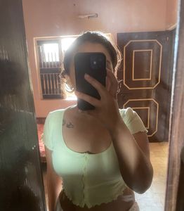Cute Green Crop Top