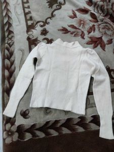 Button-Down Knit Top woollen