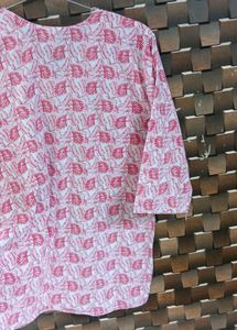 💗pink printed short kurti