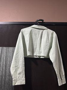 Cropped Checkered Shirt