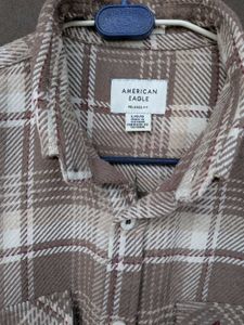Men's Brown Plaid Flannel Shirt