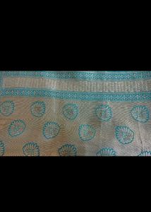 Elegant Teal Banarasi Silk Saree