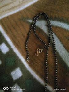 Elegant Silver &amp; Black Mangalsutra Set