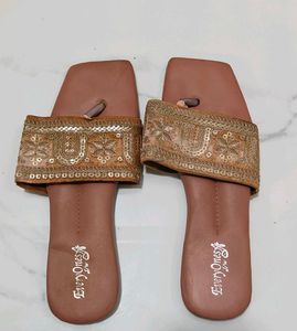 Embellished Flat Sandals