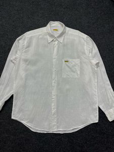Men's White Linen Shirt