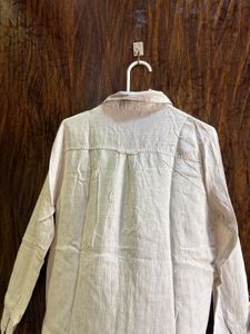 34 bust Beige Linen Blend Shirt women’s