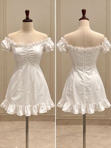 Off-Shoulder Ruffle Mini Dress