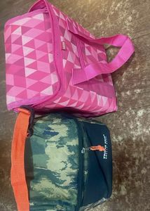 Cute Pink & Camo tiffin Bags