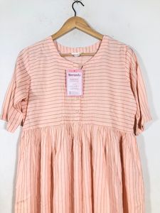 Peach Strips Kurta(Women’s)