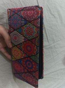 Multicolor Printed Clutch Wallet – Boho Style