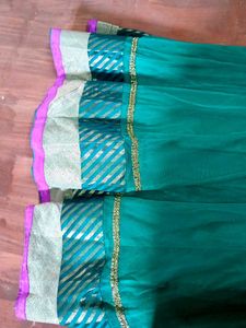 Green Embroidered Anarkali