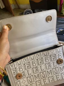 Stylish Grey Monogram Handbag