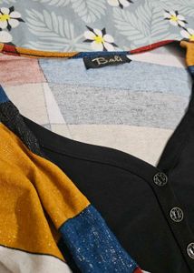 Colorful Geometric Print Long Sleeve Top