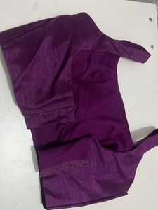 Elegant Purple Silk Blend Blouse