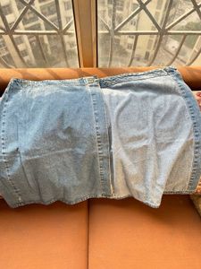 Denim Wrap Skirt