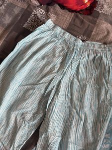 Sky Blue Floral Print Kurta Set