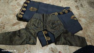 Elegant Grey Saree with Gold Border
