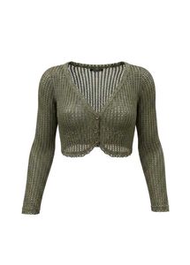 crop knit cardigan