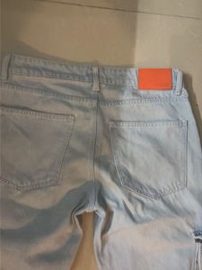 snitch Light Wash Cargo Jeans