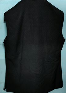 Black Self Printed Nehru Jacket