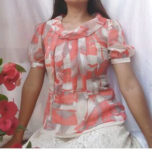 Rolled Collar Top Fits Bust 32-36