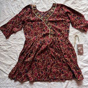 Maroon Printed Festive Kurta | Diwali | Ethnic 🪔