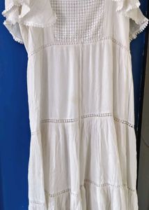 Boho Lace Trim Maxi Dress