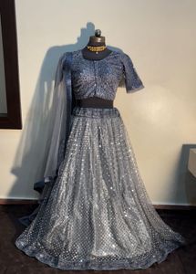 Sparkling Grey Lehenga