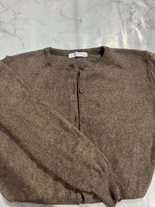 Brown Knit Cardigan
