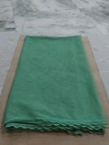 Elegant Green Lace Trim Dupatta
