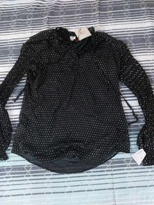 Chic Polka Dot Long Sleeve Top