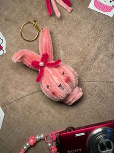 Cute Pink Bunny Keychain🐰❤️