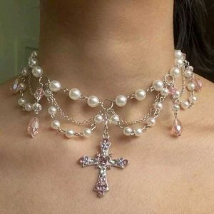 ~•°Pink Diamond Cross With Layered °•~