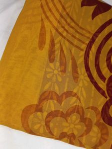 NEW MUSTARD PRINTED SAREE