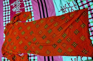 Vibrant Orange Ethnic Kurta