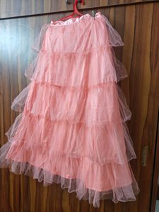 Peach Net Lehanga