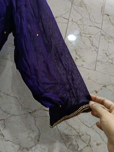 Embellished Royal Purple Kurta &amp; Dupatta Set