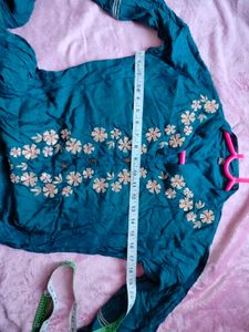 Teal Embroidered Anarkali Gown